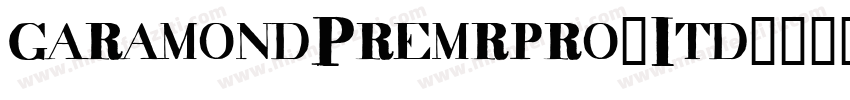 garamondPremrpro-Itd字体转换