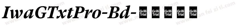 IwaGTxtPro-Bd字体转换