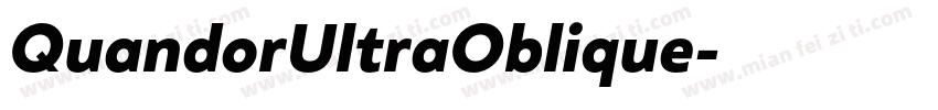 QuandorUltraOblique字体转换