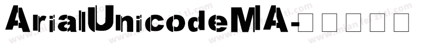 ArialUnicodeMA字体转换