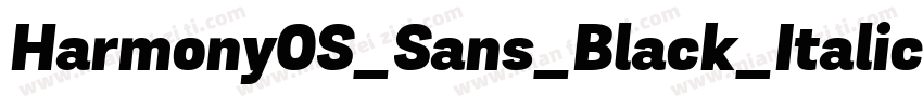 HarmonyOS_Sans_Black_Italicttf字体转换