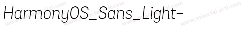 Harmony0S_Sans_Light字体转换