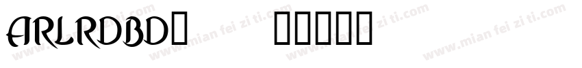 ARLRDBD_0字体转换