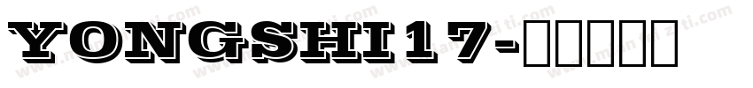 YONGSHI17字体转换