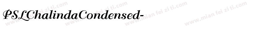 PSLChalindaCondensed字体转换