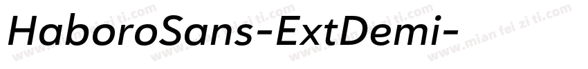 HaboroSans-ExtDemi字体转换