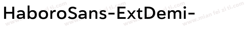 HaboroSans-ExtDemi字体转换