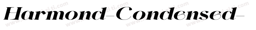 Harmond-Condensed字体转换