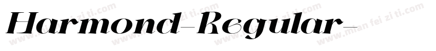 Harmond-Regular字体转换