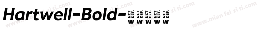 Hartwell-Bold字体转换