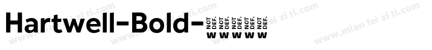 Hartwell-Bold字体转换