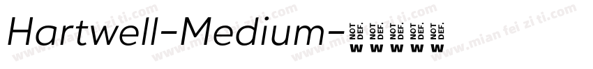 Hartwell-Medium字体转换