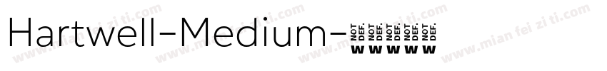 Hartwell-Medium字体转换