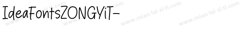 IdeaFontsZONGYiT字体转换