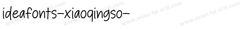 ideafonts-xiaoqingso字体转换
