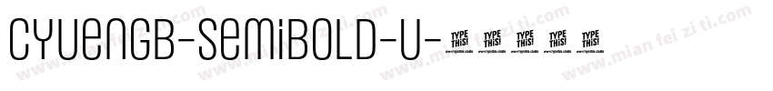 CYuenGB-SemiBold-U字体转换