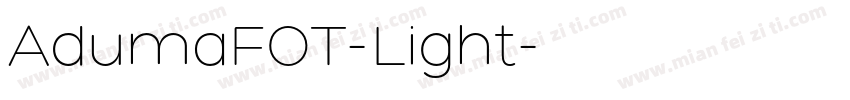 AdumaFOT-Light字体转换