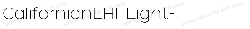 CalifornianLHFLight字体转换