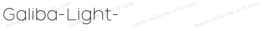 Galiba-Light字体转换
