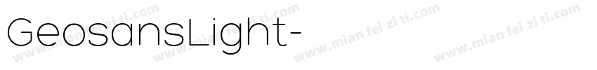 GeosansLight字体转换