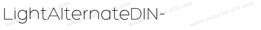 LightAlternateDIN字体转换