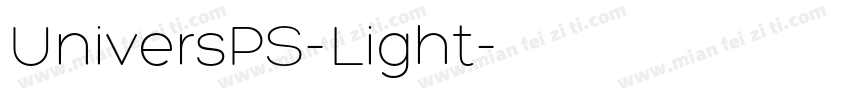 UniversPS-Light字体转换