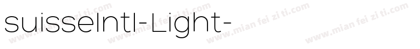 suisselntl-Light字体转换