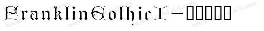 FranklinGothicI字体转换