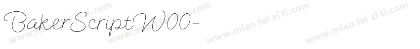 BakerScriptW00字体转换