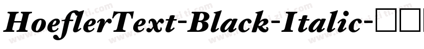 HoeflerText-Black-Italic字体转换