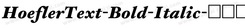 HoeflerText-Bold-Italic字体转换
