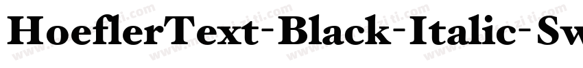 HoeflerText-Black-Italic-Swash字体转换