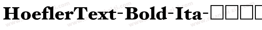 HoeflerText-Bold-Ita字体转换