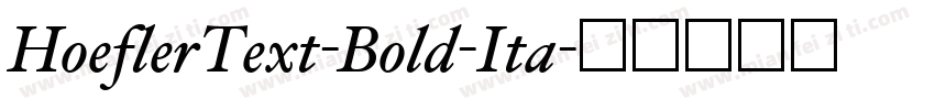 HoeflerText-Bold-Ita字体转换