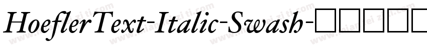 HoeflerText-Italic-Swash字体转换