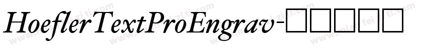 HoeflerTextProEngrav字体转换