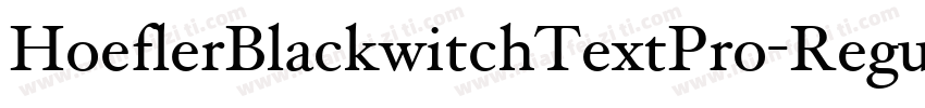 HoeflerBlackwitchTextPro-Regula字体转换
