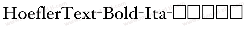 HoeflerText-Bold-Ita字体转换