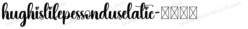 hughislifepessonduselatic字体转换