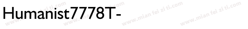 Humanist7778T字体转换