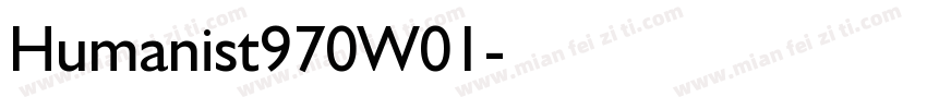 Humanist970W01字体转换