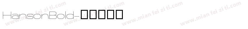 HansonBold字体转换