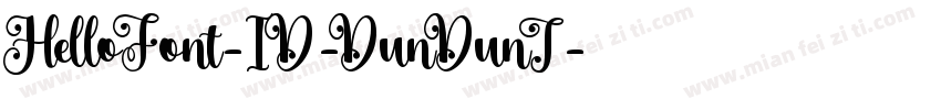 HelloFont-ID-DunDunT字体转换