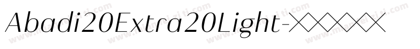 Abadi20Extra20Light字体转换