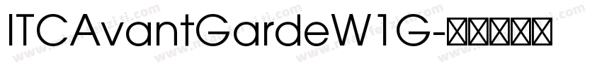 ITCAvantGardeW1G字体转换