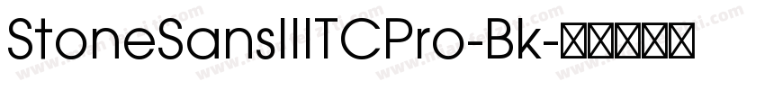 StoneSansIIITCPro-Bk字体转换