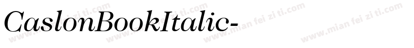 CaslonBookItalic字体转换