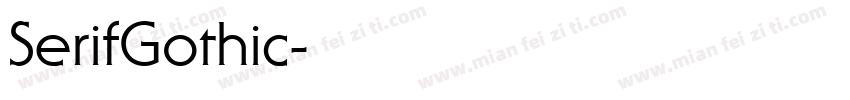 SerifGothic字体转换