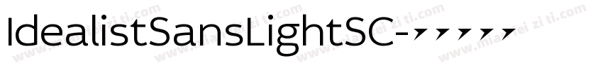 IdealistSansLightSC字体转换