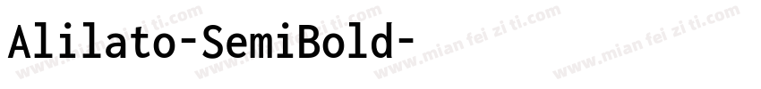 Alilato-SemiBold字体转换